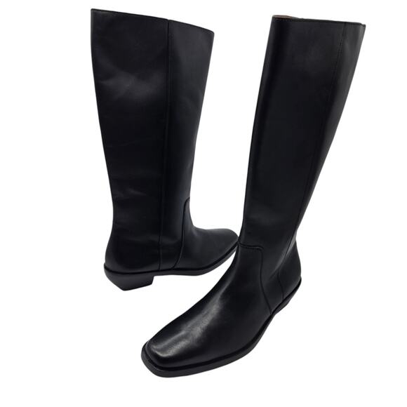 New MADEWELL The Antoine Tall Boot Extended Calf in Black Leather womens sz 9.5 - Picture 2 of 12